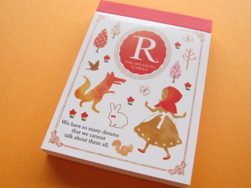 Photo1: Kawaii Cute Mini Memo Pad Crux *THE DREAMING STORY "R" (28185) (1)