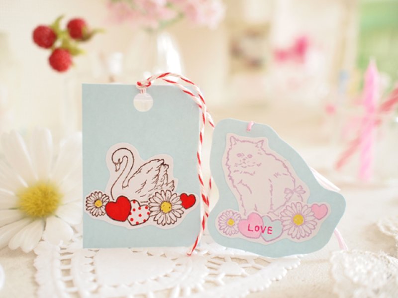 Photo2: Daisy Heart Wood Mounted Rubber Stamp From Cui