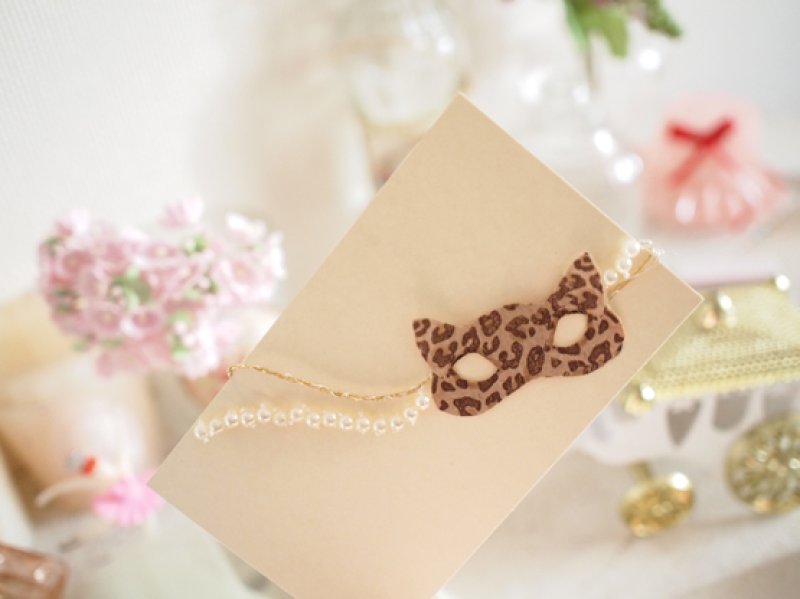 Photo3: Leopard Pattern Wood Mounted Rubber Stamp From Cui