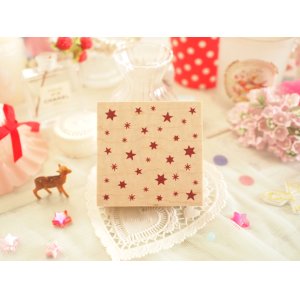 Photo: Star Pattern Wood Mounted Rubber Stamp From Cui