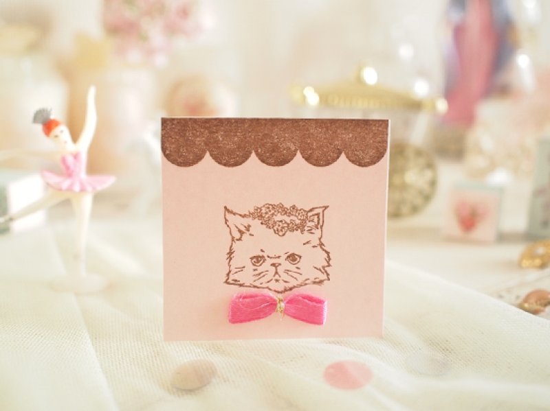 Photo1: Mini Scallop Wood Mounted Rubber Stamp From Cui