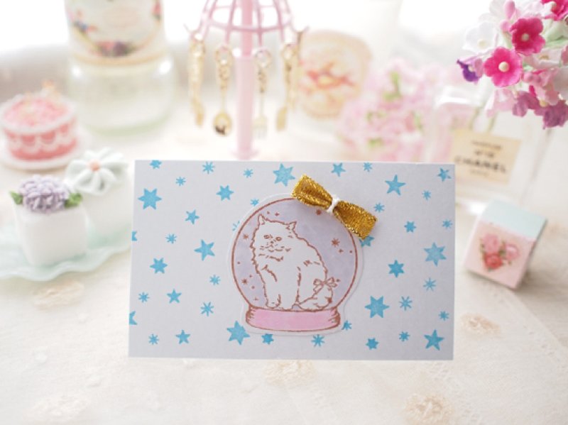 Photo3: Star Pattern Wood Mounted Rubber Stamp From Cui