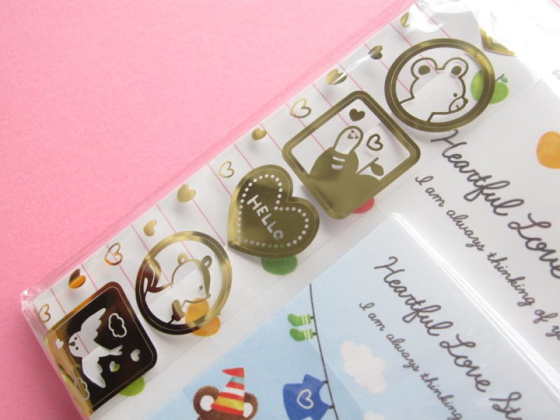 Photo1: Kawaii Cute Mini Letter Set Crux *Heartful Love Story (01698)