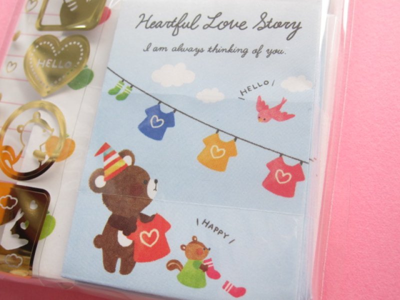 Photo2: Kawaii Cute Mini Letter Set Crux *Heartful Love Story (01698)