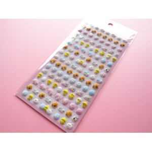 Photo: Kawaii Cute Puffy Stickers Sheet Crux *chima chima friends (05006)