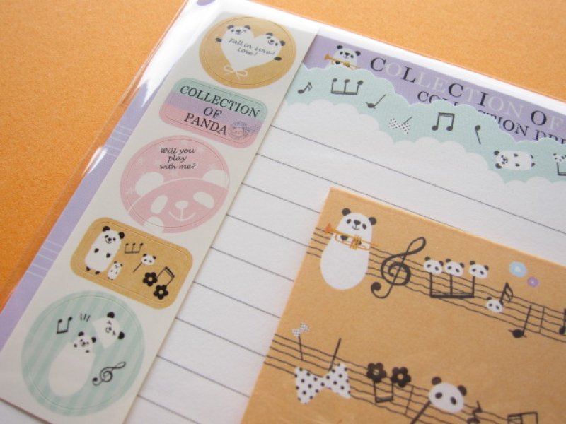 Photo1: Kawaii Cute Letter Set Crux *COLLECTION OF PANDA (08015)