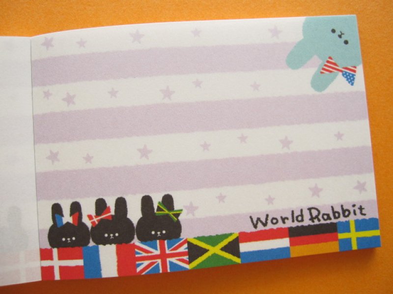 Photo2: Kawaii Cute Mini Memo Pad Crux *World Rabbit (01862)