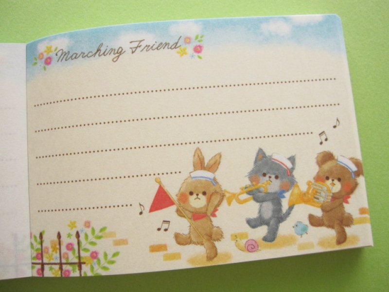 Photo1: Kawaii Cute Mini Memo Pad Crux *Marching Friend (01768)