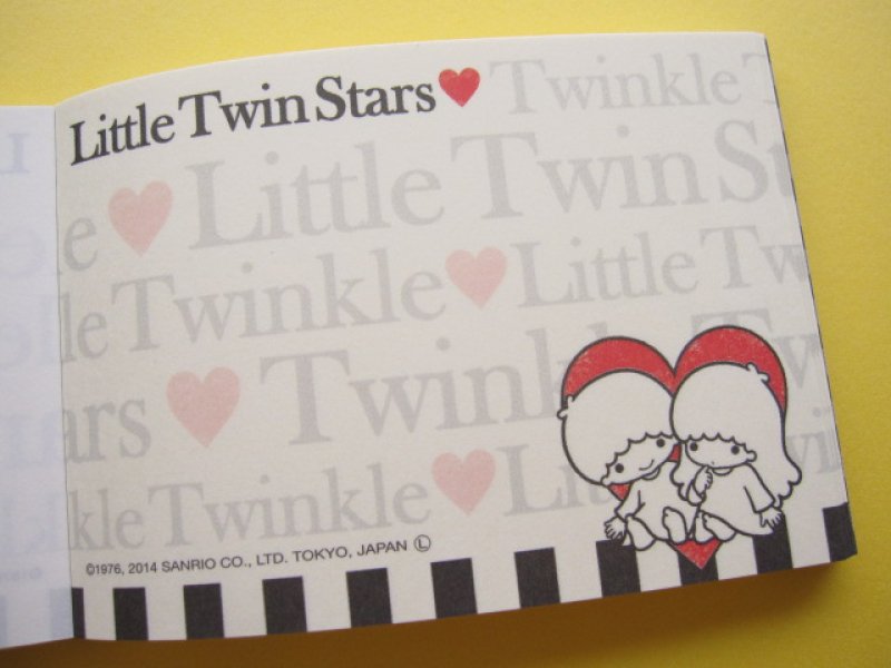 Photo1: Kawaii Cute Mini Memo Pad Sanrio Japan Exclusive *Little Twin Stars (11125)