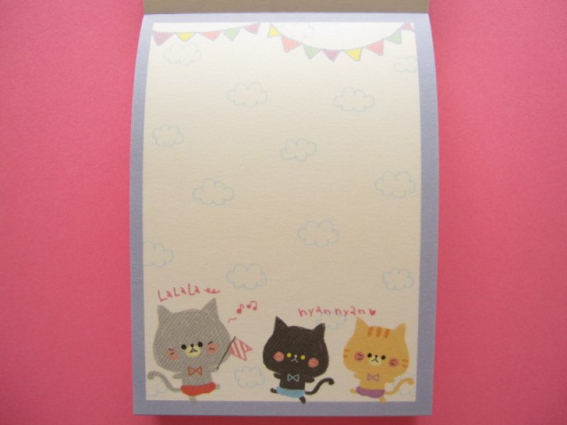 Photo1: Kawaii Cute Mini Memo Pad Kamio Japan *Chibineko March (10104)