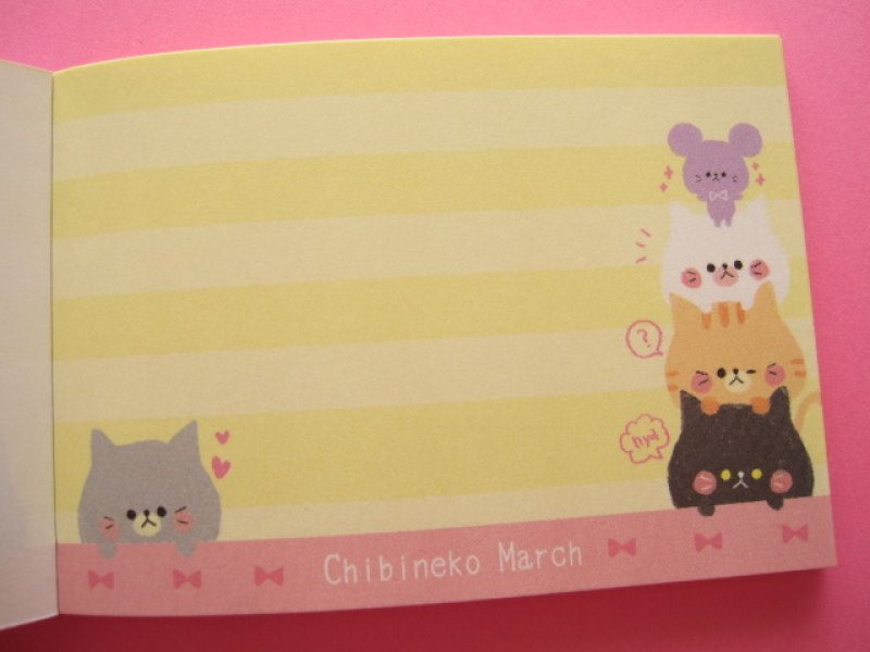 Photo2: Kawaii Cute Mini Memo Pad Kamio Japan *Chibineko March (10104)