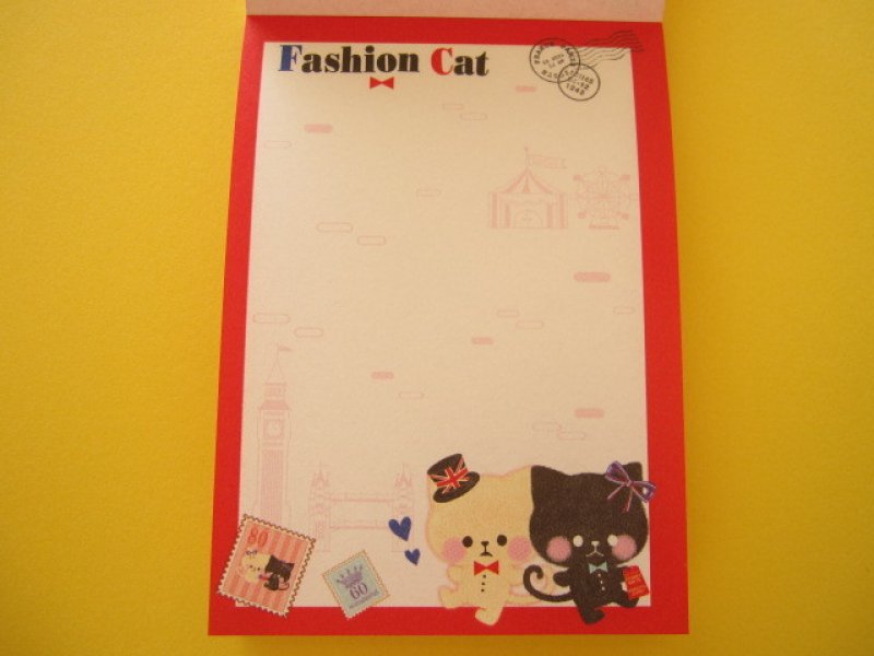 Photo2: Kawaii Cute Mini Memo Pad Crux *Fashion Cat (29275)