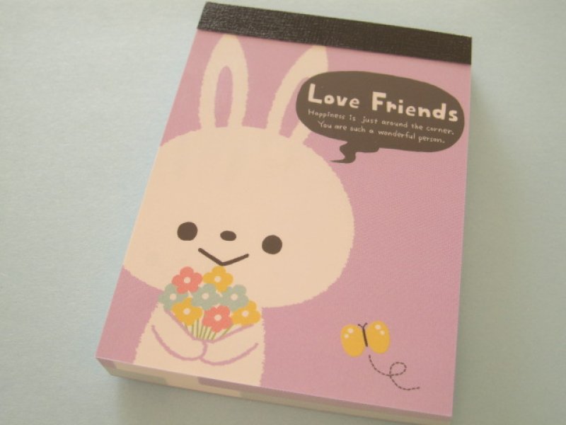 Photo1: Kawaii Cute Mini Memo Pad Crux *Love Friends (29269) (1)