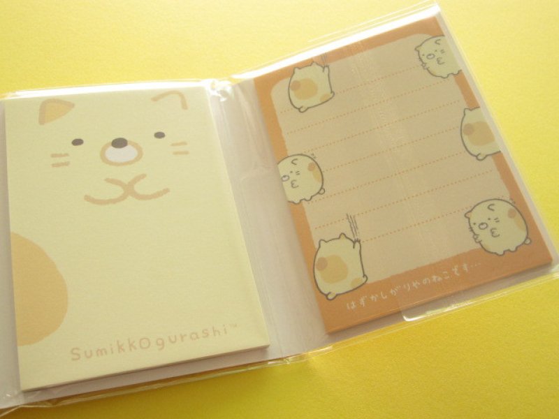 Photo3: Kawaii Cute Mini Memo Pad Set San-x Sumikkogurashi *ねこ (MM 26701)