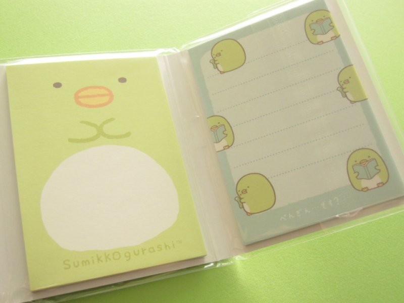 Photo3: Kawaii Cute Mini Memo Pad Set San-x Sumikkogurashi *ぺんぎん (MM 26501)