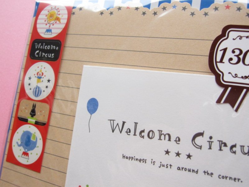 Photo1: Kawaii Cute Letter Set Crux *Welcome Circus (08011)