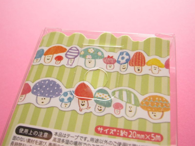 Photo3: Kawaii Cute ouchiina Deco Tape Sticker Q-LiA *Mushroom (81100)