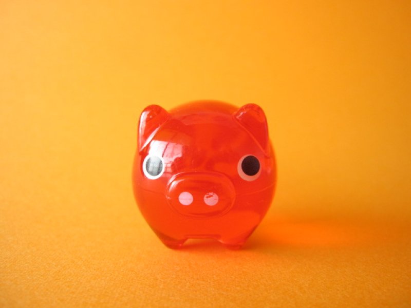 Photo1: Cute Butachu Mini Piggy Acrylic Mascot Toy *Red (1)