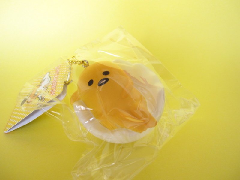 Photo1: Kawaii Cute Gudetama Squishy Keychain Charm Sanrio *あ〜あ・・・Phew...(NS0230-1) (1)