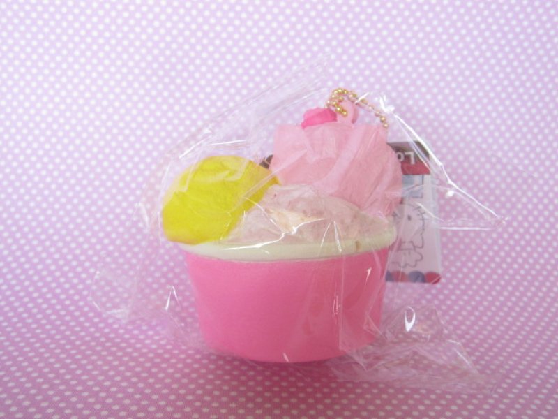 Photo3: Kawaii Cute Hello Kitty Lovely Sweets Squishy Keychain Charm Sanrio *Ice Cream Cup Strawberry