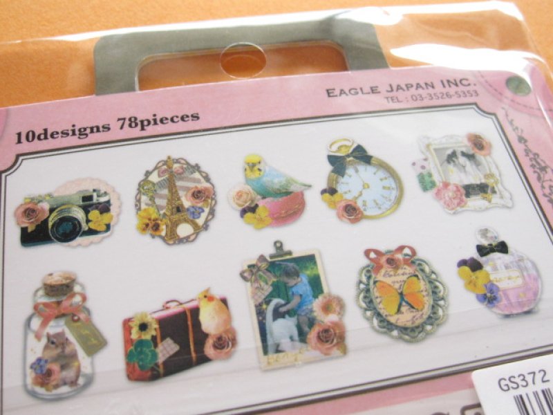 Photo2: Petit Voyage Sticker Flakes Sack Eagle Japan *Petit Ange (GS372)