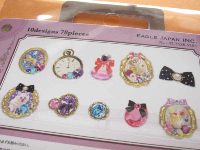 Photo2: Petit Voyage Sticker Flakes Sack Eagle Japan *Romantic Girly (GS370)