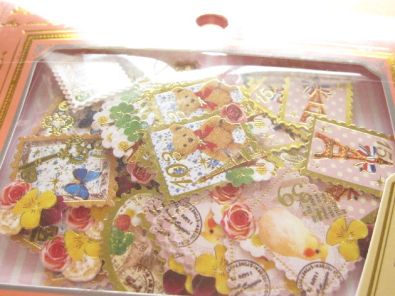Photo1: Gallery Seal Sticker Flakes Sack Eagle Japan *The Eiffel Tower (GS363)