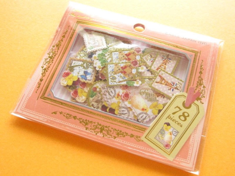 Photo1: Gallery Seal Sticker Flakes Sack Eagle Japan *The Eiffel Tower (GS363) (1)