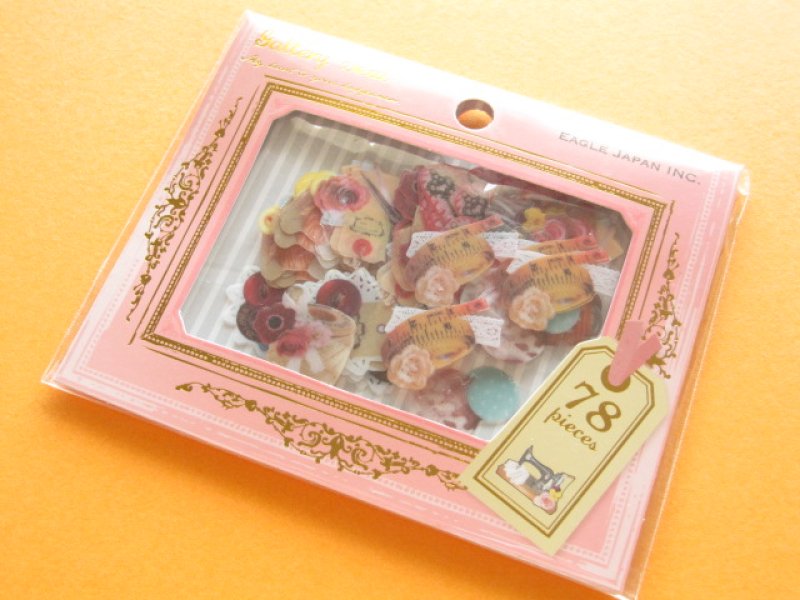 Photo1: Gallery Seal Sticker Flakes Sack Eagle Japan *Sewing (GS356) (1)