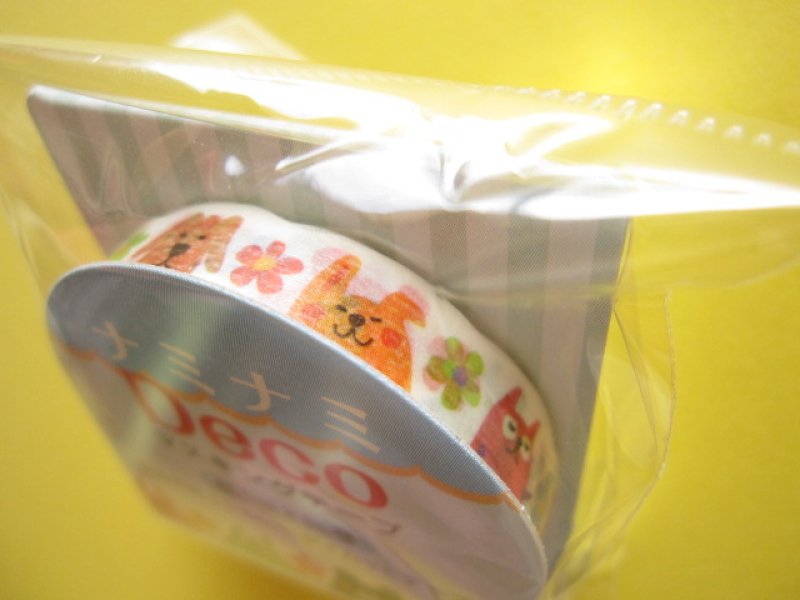 Photo2: Naminami Deco Masking Tape Sticker PINE BOOK *もやっとアニマル (TM00221)