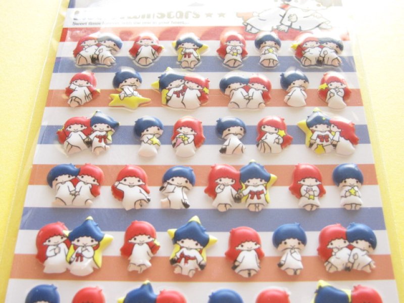 Photo1: Kawaii Cute Puffy Stickers Sheet Sanrio Japan Exclusive *Little Twin Stars (11139)
