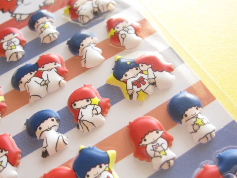 Photo3: Kawaii Cute Puffy Stickers Sheet Sanrio Japan Exclusive *Little Twin Stars (11139)