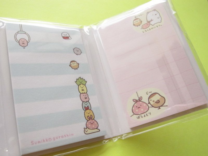 Photo3: Kawaii Cute Patapata Mini Memo Pad Set San-x Sumikkogurashi *ふろしきとすずめ (MW02201)