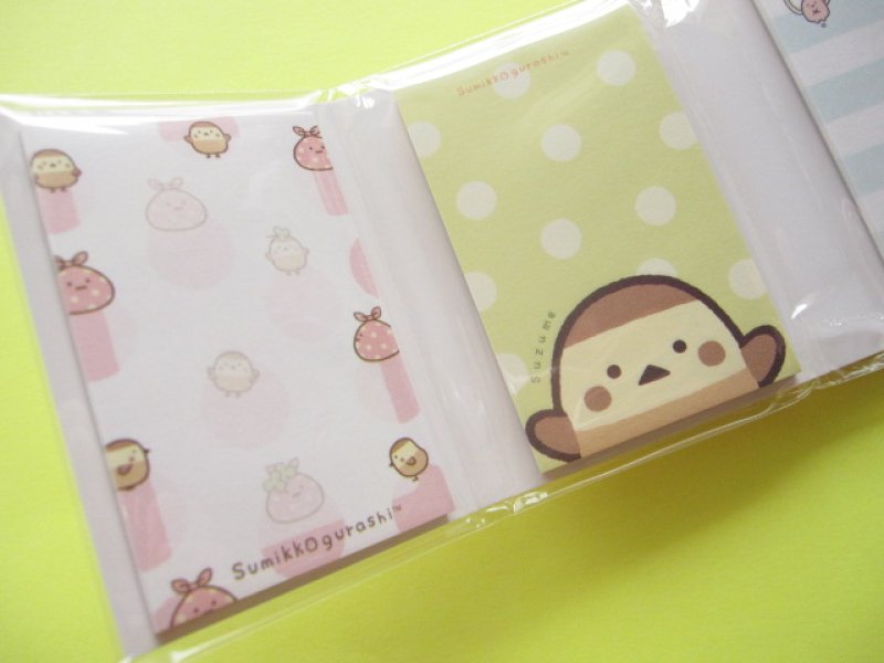 Photo2: Kawaii Cute Patapata Mini Memo Pad Set San-x Sumikkogurashi *ふろしきとすずめ (MW02201)