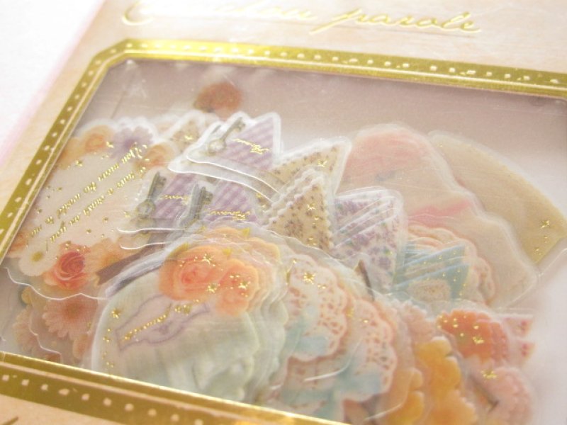 Photo1: Chouchou Parole Sticker Flakes Sack Eagle Japan *Natural Girly (CP440)