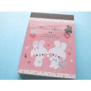 Photo: Kawaii Cute Mini Memo Pad Kamio Japan *Secret Rabbit (72024)