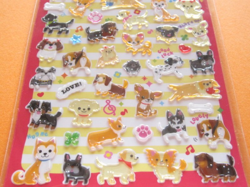 Photo2: Kawaii Cute Candy Sticker Sheet Q-LiA *アイラブわんこ (01078)