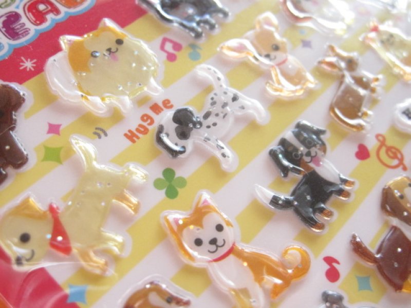 Photo3: Kawaii Cute Candy Sticker Sheet Q-LiA *アイラブわんこ (01078)