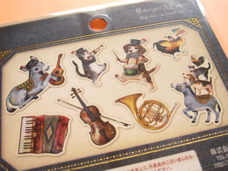 Photo2: Poste Lippee Sticker Flakes Sack Q-LiA *Town Musicians (01094)