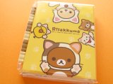Photo: Kawaii Cute Mini Memo Pad w/ Erasers Set San-x *Rilakkuma もっと♪のんびりネコ (MW05601)