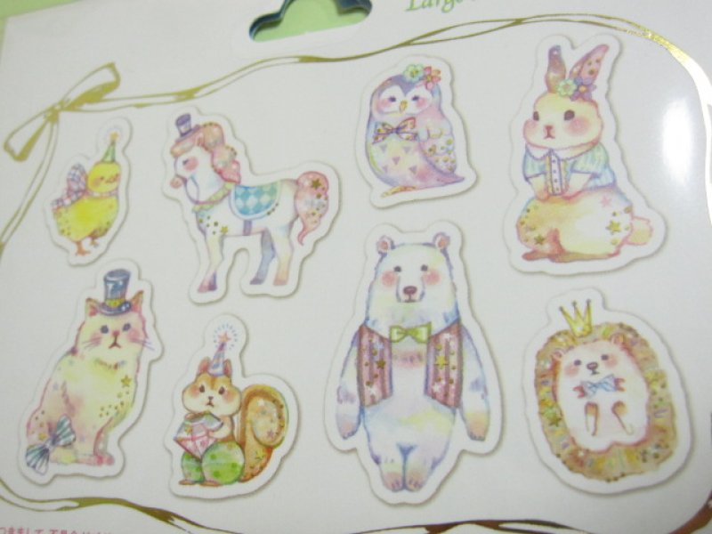 Photo2: JAMJELLY Sticker Flakes Sack Q-LiA *おとぎの森のお呼ばれ会 (01116)