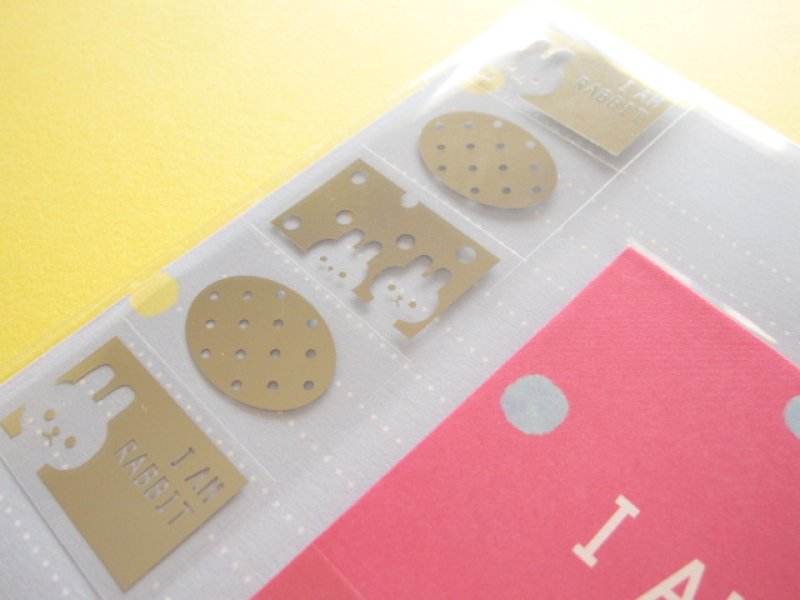 Photo1: Kawaii Cute Letter Set Mind Wave * I am Rabbit vivid (39912)