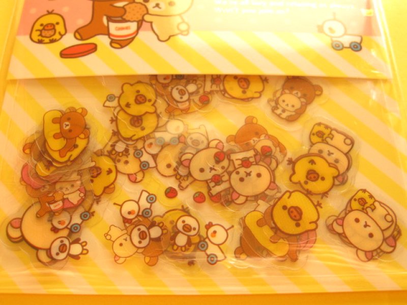 Photo1: Seal Bits Kawaii Cute Sticker Flakes Sack San-x *Rilakkuma (SE28802)