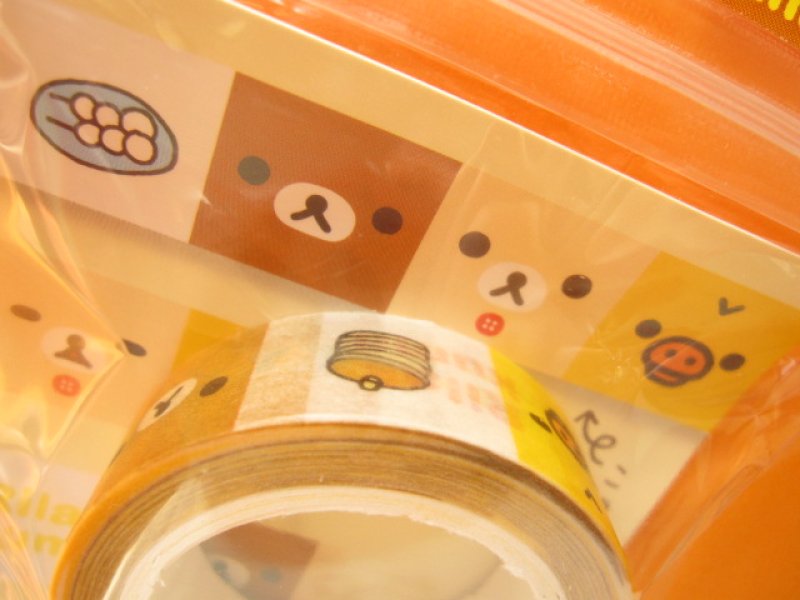 Photo1: Kawaii Cute Mini Masking Tape/Deco Tape Sticker San-x *Rilakkuma (SE29001)