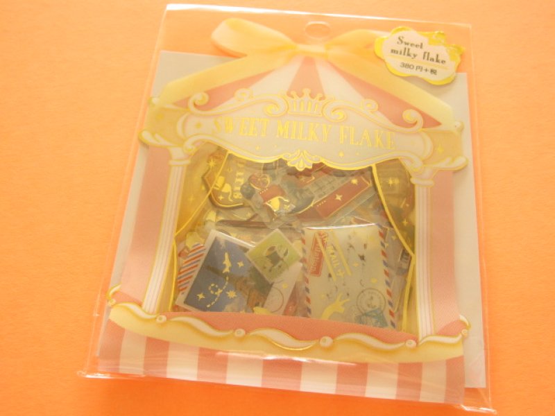 Photo1: Sweet Milky Flake Sticker Sack Crux *Ｃat Travel (05328) (1)