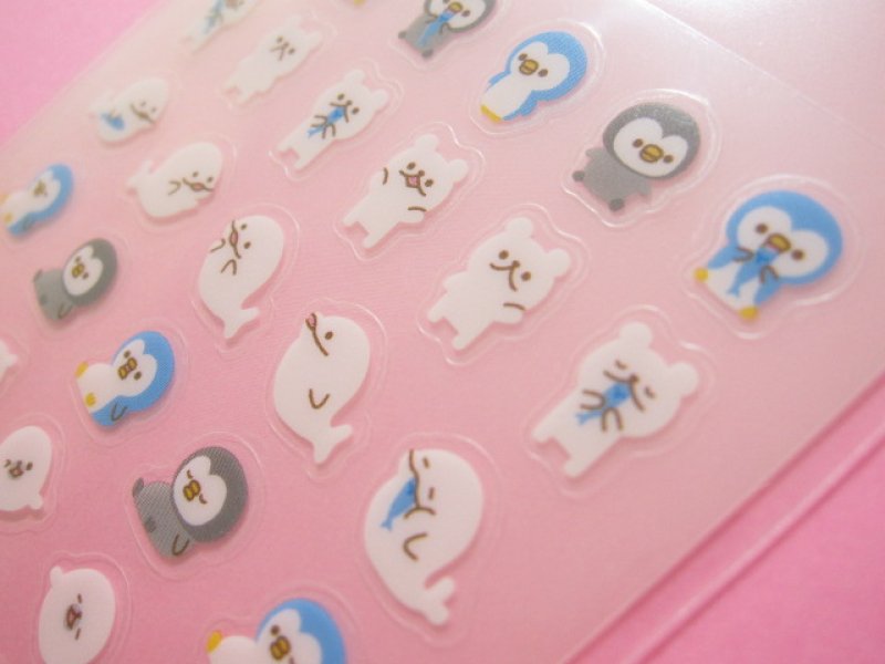 Photo3: Kawaii Cute Chima Chimark Sticker Sheet Q-LiA *White Animal (05345)