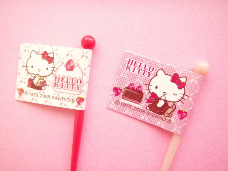 Photo2: Kawaii Cute Sanrio Hello Kitty Food Picks Toppers Japan Exclusive 