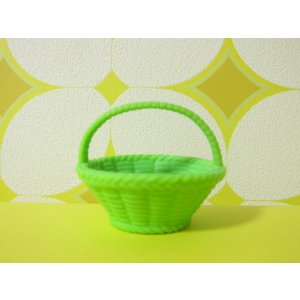 Photo: Miniature Plastic Basket *Green