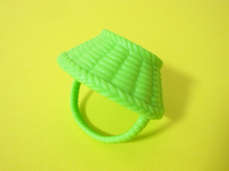 Photo3: Miniature Plastic Basket *Green