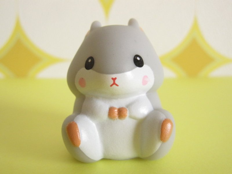 Photo1: Kawaiil Cute Korohamu Koron Mini Figure Doll *Gray